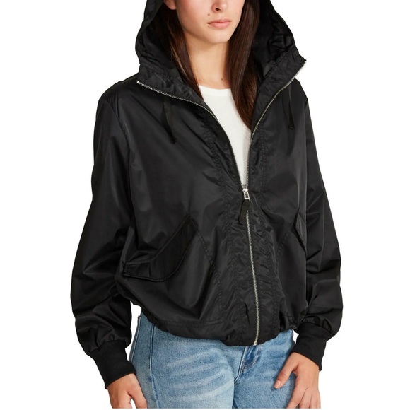 Steve Madden BB Dakota Trench Knit Coat, Black, Size XL